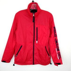 Ralph Lauren Polo Red Windbreaker Rain Winter Hoodie Jacket Small